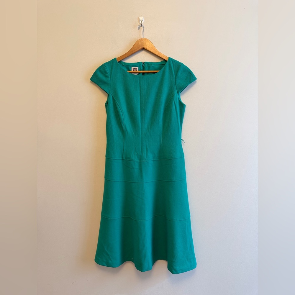 Anne Klein Cap Sleeve Green Dress (Size 6)